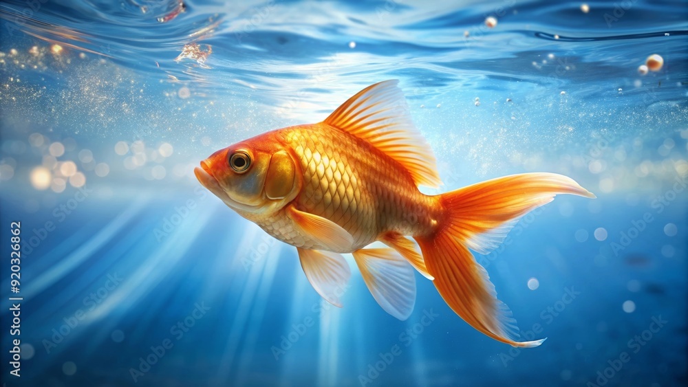 Goldfish gracefully swimming in clear water, goldfish, water, swim, swimming, underwater, aquatic, pet, orange Goldfish gracefully swimming in clear water, goldfish, water, swim, swimming, underwater, aquatic, pet, orange