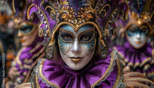 Wallpaper Mural Carneval parade with lots of people in costumes created Torontodigital.ca