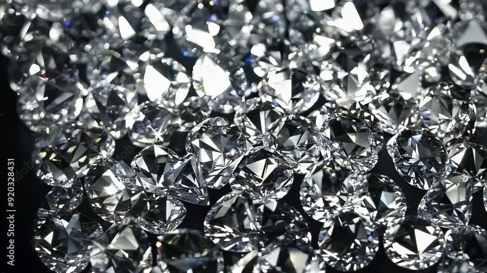 Shimmering, faceted, sparkling clear diamond crystals forming a strand for beading or jewelry. Lustrous and elegant. Shimmering, faceted, sparkling clear diamond crystals forming a strand for beading or jewelry. Lustrous and elegant.