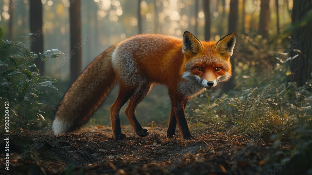 Fototapeta premium Red Fox in the Forest