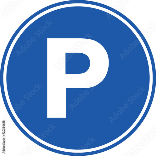 Set of road signs vector, Traffic signs on white background, Stop, No entry, Parking, No parking