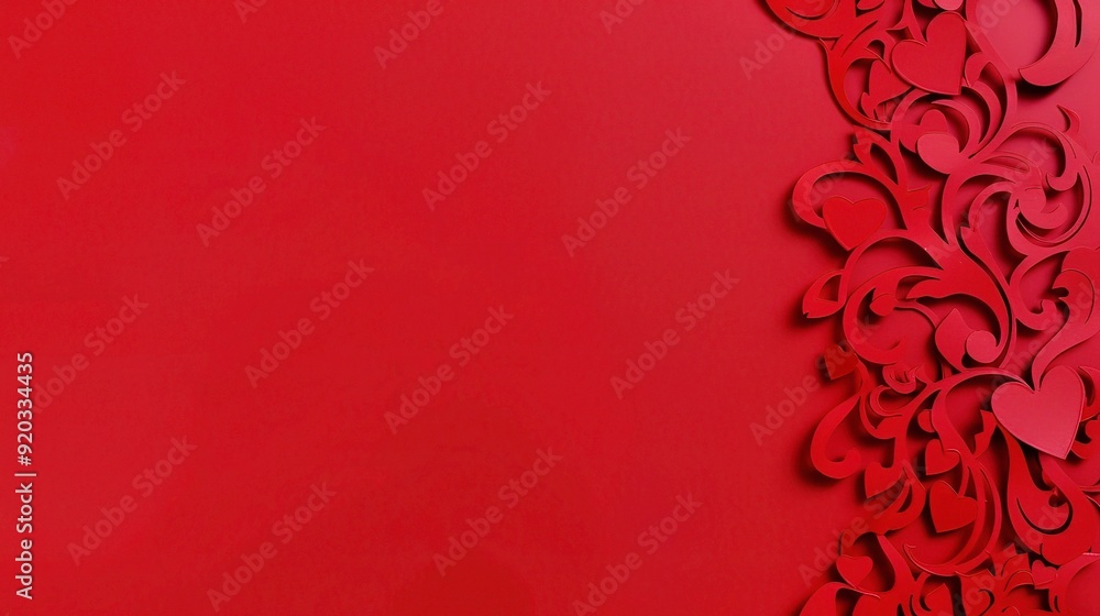 Intricate Paper Cuttings Showcase Red Love Greeting Card Design, Traditional Craftsmanship with Romantic Background, Perfect for Valentine's Day Celebration Intricate Paper Cuttings Showcase Red Love Greeting Card Design, Traditional Craftsmanship with Romantic Background, Perfect for Valentine's Day Celebration