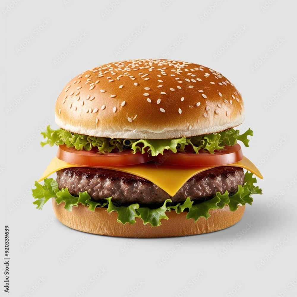 hamburger on a white background hamburger on a white background