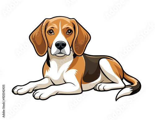 beagle dog isolated on white