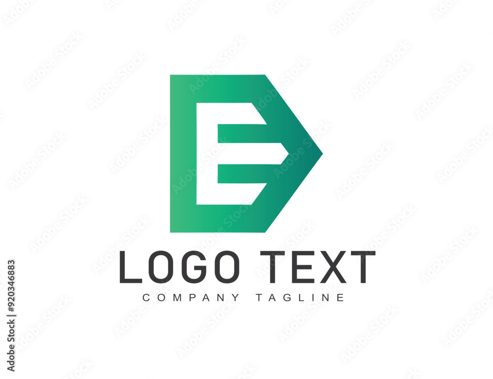 Fototapeta premium Creative E logo icon design vector template