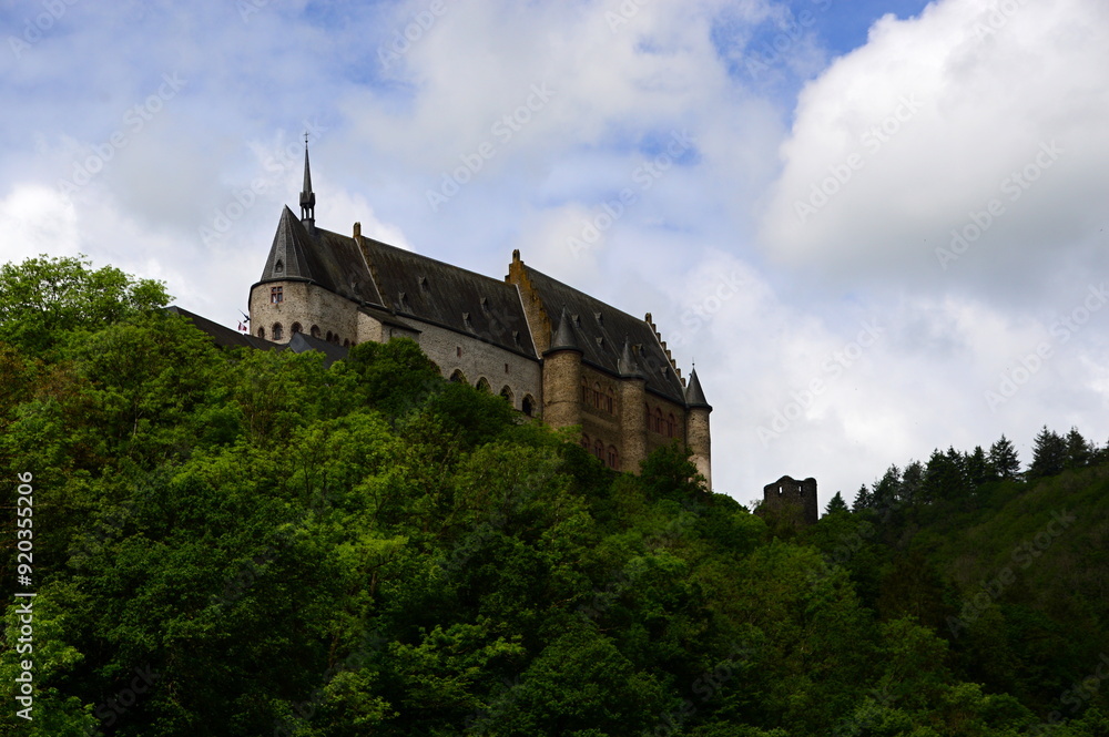 Historical Castle in the Town Vianden, Luxemburg Historical Castle in the Town Vianden, Luxemburg