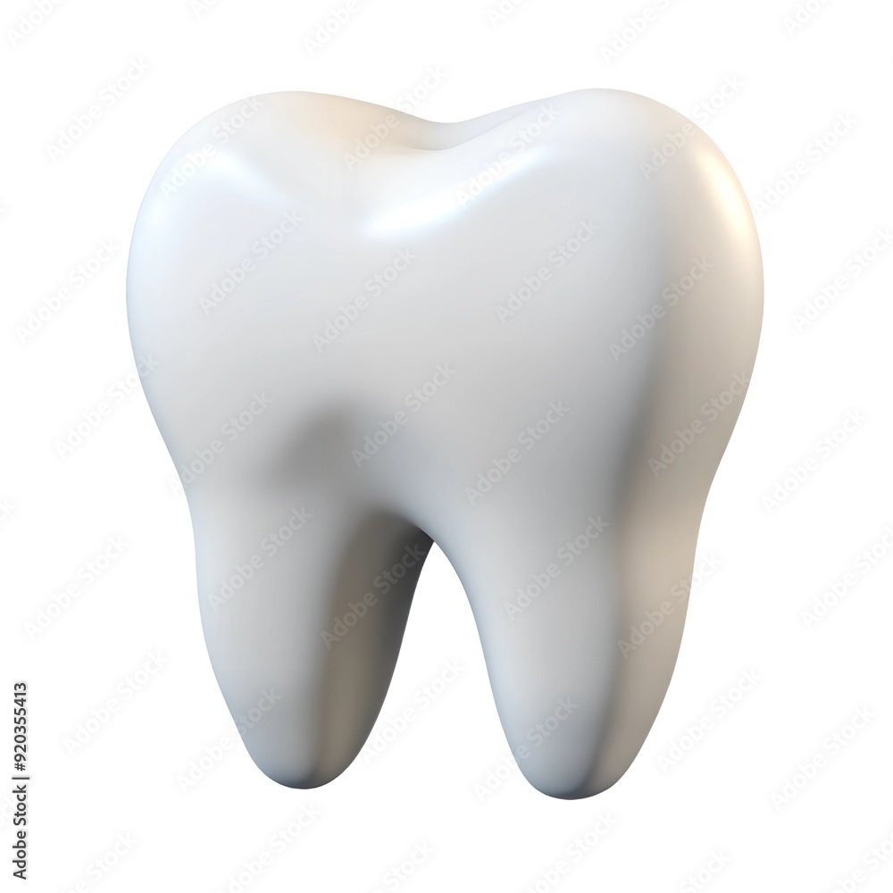 Tooth 3D render icon isolated on white background Tooth 3D render icon isolated on white background