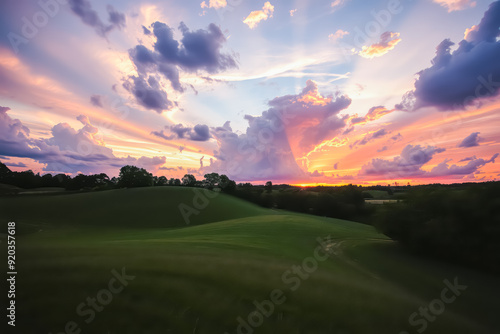 Wallpaper Mural A breathtaking sky filled with vibrant colors and dynamic cloud patterns, showcasing a stunning blend of hues and textures. Torontodigital.ca