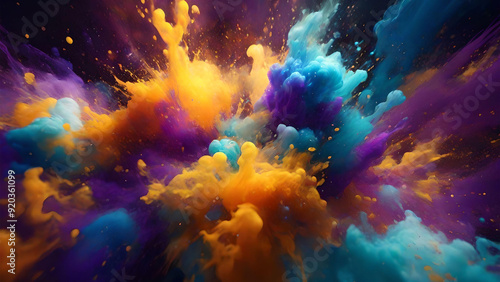 Color spalts smoke abstract background 