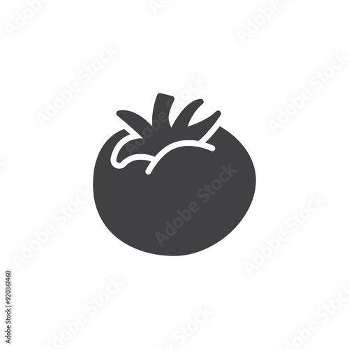 Tomato with a stem vector icon