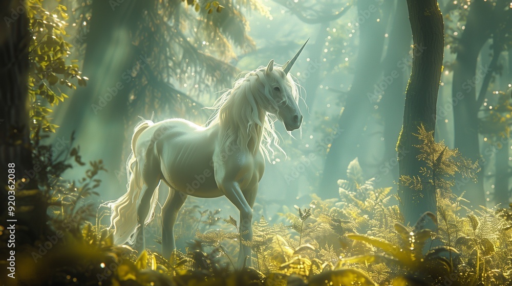A whimsical painting on the surface of glass of a magical unicorn standing in a misty forest.
A whimsical painting on the surface of glass of a magical unicorn standing in a misty forest.