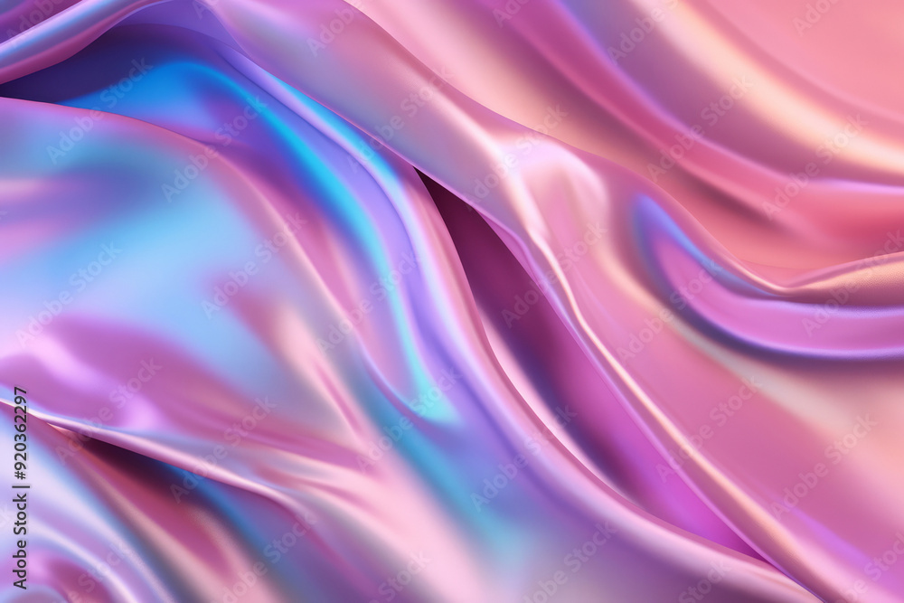 Processed collage of Iridescent fabric trendy cloth holographic texture. Background for banner Processed collage of Iridescent fabric trendy cloth holographic texture. Background for banner