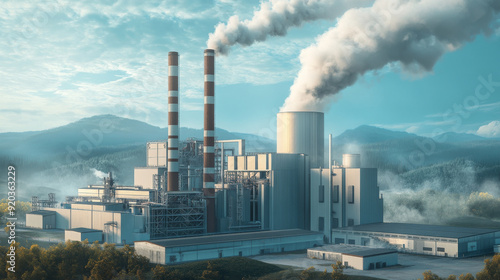 Wallpaper Mural Biomass power plant with fuel being processed Torontodigital.ca