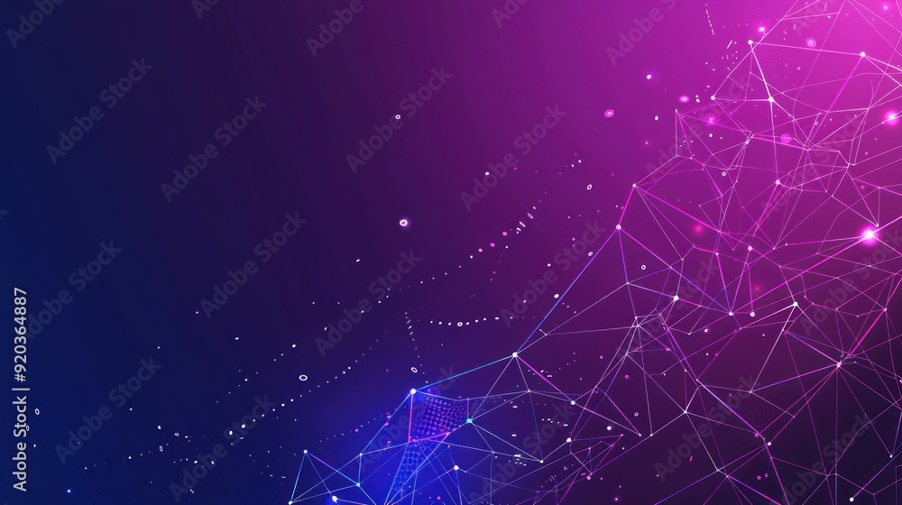 Abstract Purple and Blue Geometric Network Abstract Purple and Blue Geometric Network