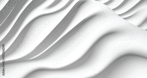Wavy volumetric abstract monochrome pattern. Vector illustration	
