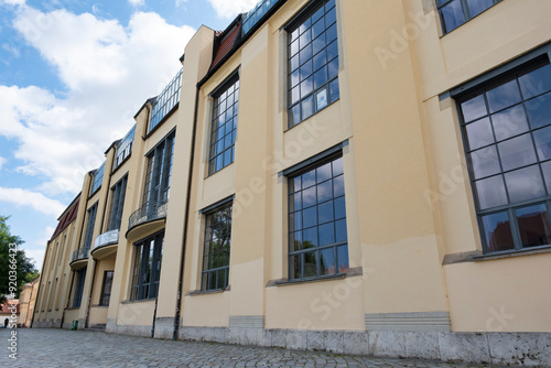 Main building of the Bauhaus-Universität (Bauhaus University) for arts crafts and architectural design in Weimar, Germany, July 22 2024