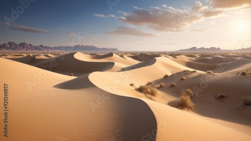 Fototapeta Naklejka Na Ścianę i Meble -  Sand dunes in the desert 