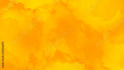 Hand drawn abstract orange watercolor background with texture. Yellow and orange watercolor abstract pattern.