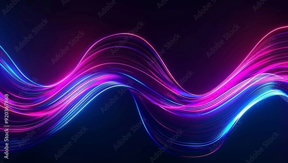 Dynamic and Colorful Neon Waves Against a Dark Canvas Dynamic and Colorful Neon Waves Against a Dark Canvas
