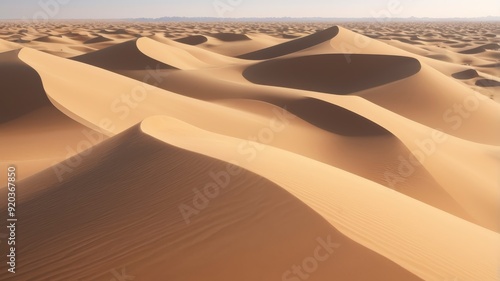 Fototapeta Naklejka Na Ścianę i Meble -  Sweeping sand dunes in desert 