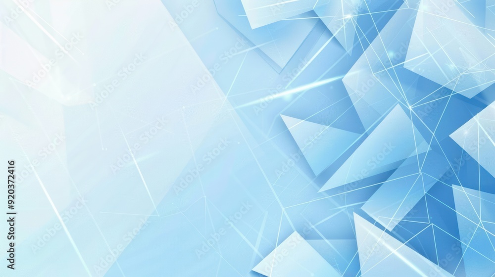 Abstract Blue Geometric Background with Light Streaks Abstract Blue Geometric Background with Light Streaks