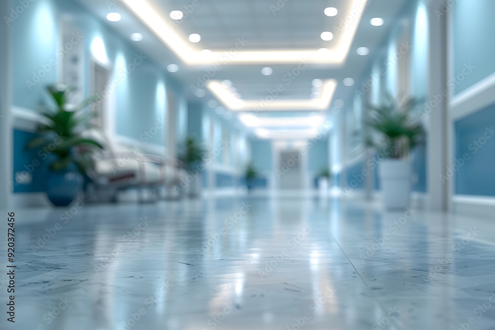 Serene and Modern Hallway with Elegant Decor and Soft Lighting Serene and Modern Hallway with Elegant Decor and Soft Lighting