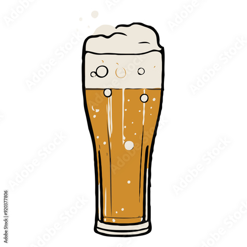 glass of beer isolated