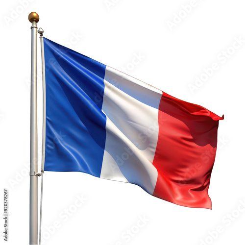 Free Download Waving french flag isolated on transparent background - GFXLoad