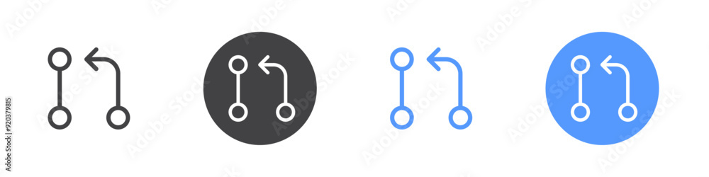 Code pull linear graphics set vector in black Code pull linear graphics set vector in black