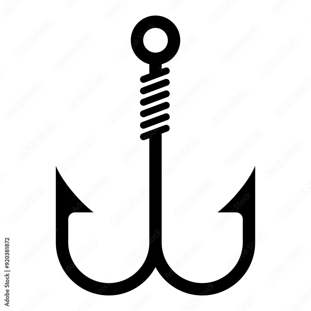Fishing hook icon isolated on white background Fishing hook icon isolated on white background