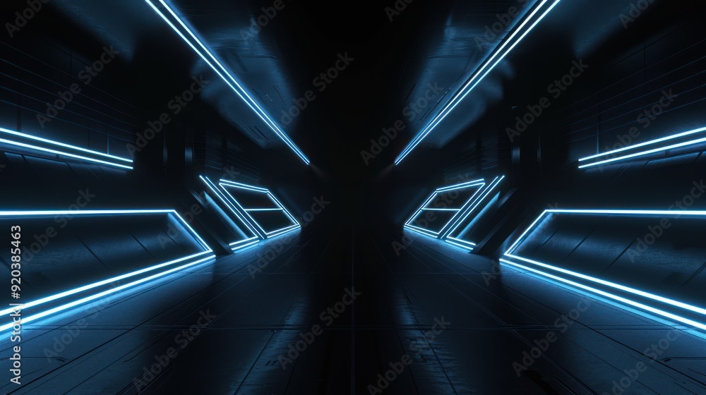 Futuristic Neon Corridor Futuristic Neon Corridor