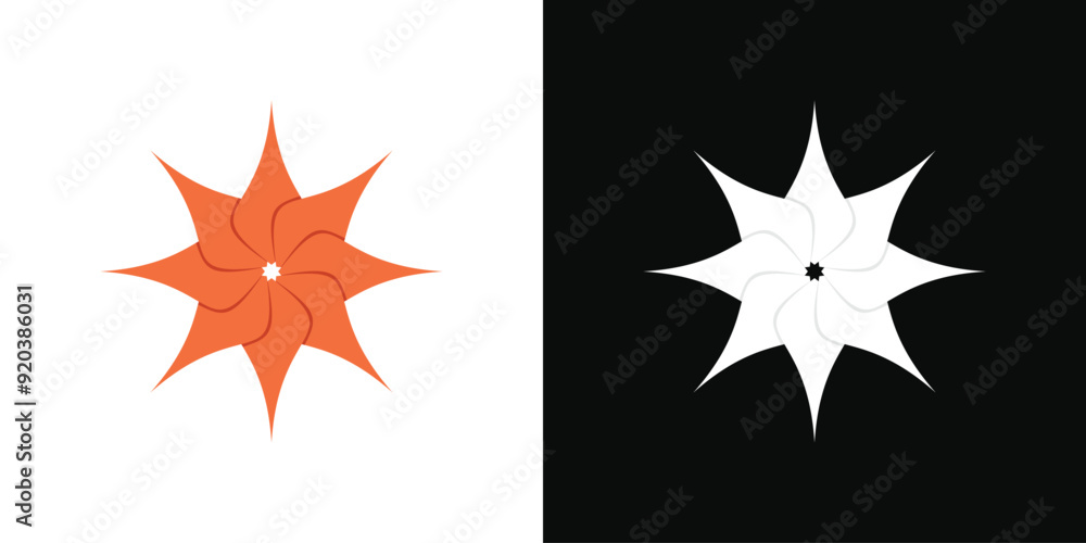 Fototapeta premium Abstract flower logo design template. Premium Vector