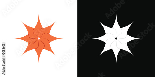 Abstract flower logo design template. Premium Vector