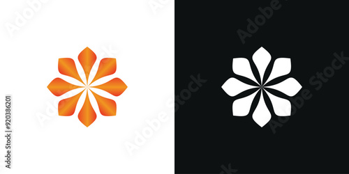 Abstract flower logo design template. Premium Vector