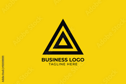 Vector illustration of abstract triangle shape design. Minimalist and simple logo, flat style, modern icon, Triangle tech business logo
