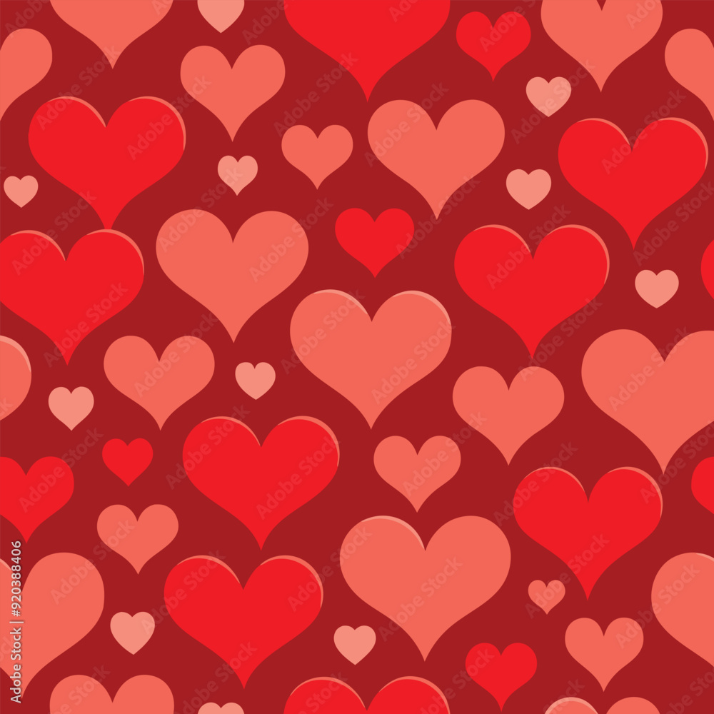 vector seamless pattern with hearts vector seamless pattern with hearts