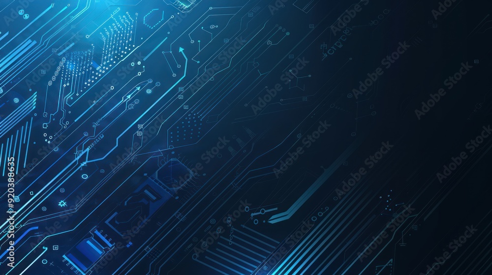 Obraz premium Abstract Digital Circuitry Illustration