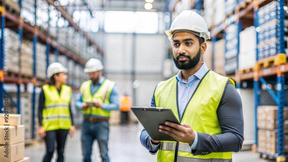 Indian Logistics Supervisor Overseeing Shipping Operations in a Large Warehouse
Indian Logistics Supervisor Overseeing Shipping Operations in a Large Warehouse