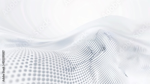 Abstract White and Grey Dotted Wavy Pattern