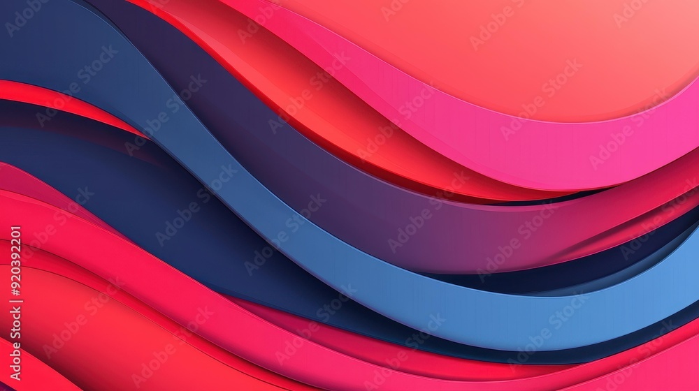 Vibrant red wave background, perfect for adding a modern touch to any design project with its colorful and abstract style. Vibrant red wave background, perfect for adding a modern touch to any design project with its colorful and abstract style.