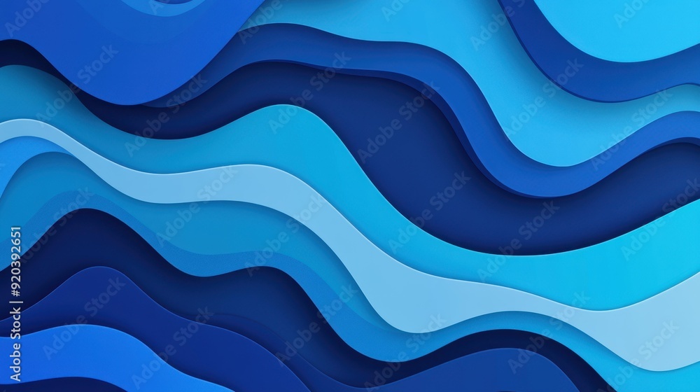 Fototapeta premium Capture the essence of modern design with a vibrant blue light glowing against a backdrop of abstract textures.