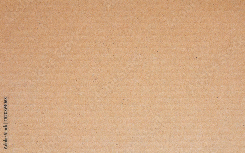 Cardboard sheet texture background, detail of recycle brown paper box pattern.