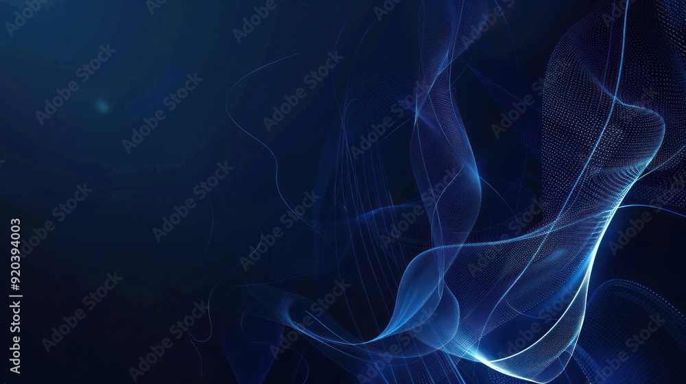 Abstract Blue Waves on a Dark Background Abstract Blue Waves on a Dark Background