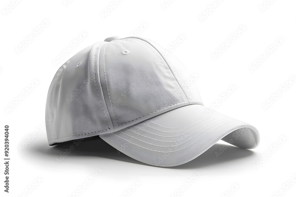 Stylish White Cap on a Clean Background Stylish White Cap on a Clean Background