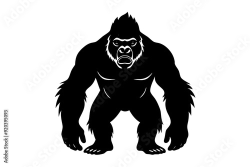 Gorilla silhouette vector illustration