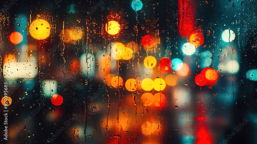 Glass Gradient Texture with Drops and Blurred Bokeh Effect, Creating a Soft and Elegant Visual Glass Gradient Texture with Drops and Blurred Bokeh Effect, Creating a Soft and Elegant Visual