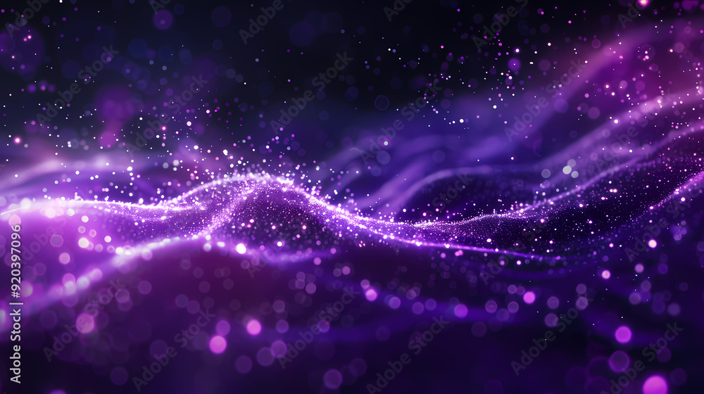Purple glowing particles abstract background Purple glowing particles abstract background