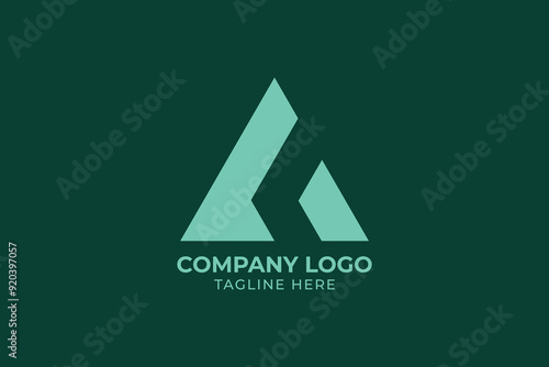 abstract simple triangle line geometric logo, Abstract symbol business logotype