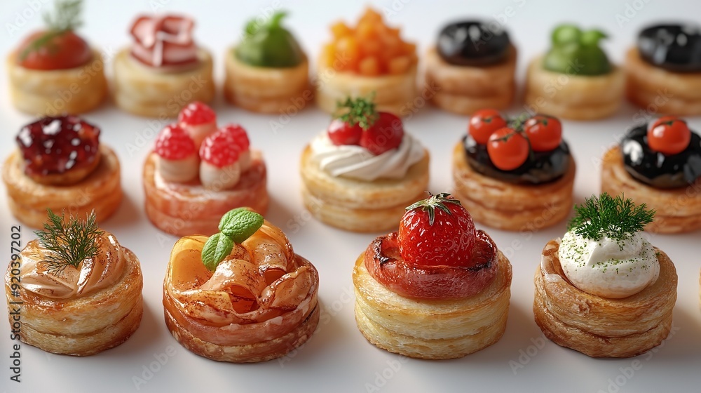 Assorted cronuts filled with luxurious creams and jams, displayed elegantly on a marble countertop, highlighting the variety and indulgence of gourmet treats Assorted cronuts filled with luxurious creams and jams, displayed elegantly on a marble countertop, highlighting the variety and indulgence of gourmet treats