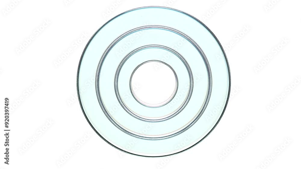 3D holographic circles rotate endless 4k 3D holographic circles rotate endless 4k
